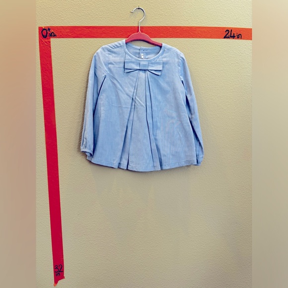 Mayoral Other - NWT Mayoral blue shirt with bow, sz 3 (98cm)